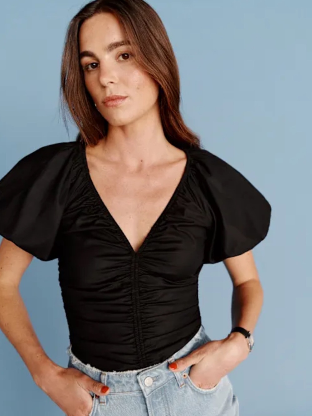 Reformation Sonny Top Black - Size 2